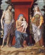 Andrea Mantegna The Virgin and Child with the Magadalen and Saint John the Baptist Spain oil painting artist